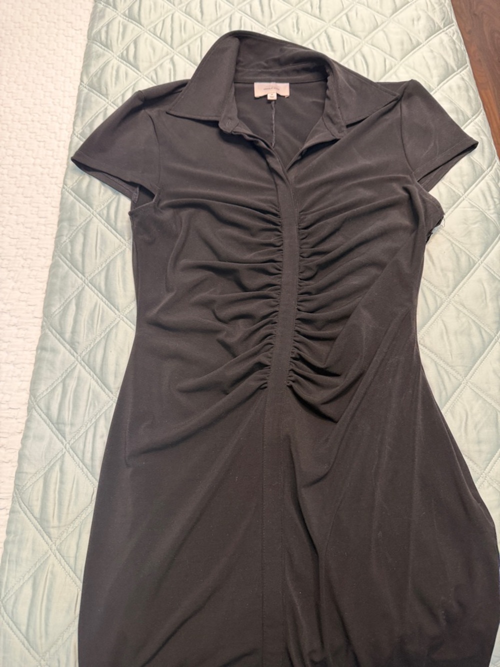 cinq a sept Black Polo Dress with Collar